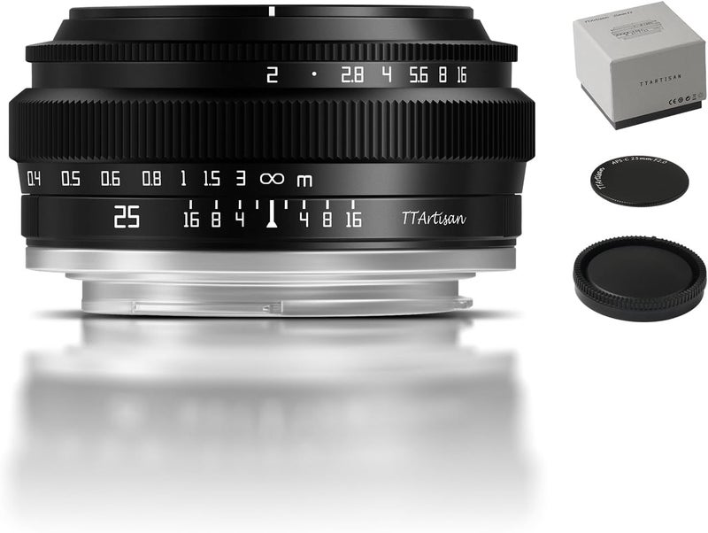 TTArtisan عدسة كاميرا مرآة بؤرة يدوية 25 مم f2 APS-C متوافقة مع تركيب M43 EPM2 EPL9 E-P2 G5 GX7 GM5 GM10 G85 GX9 G7 GF9 GF8 GF7 Pen-F E-M1 E-M5 E-M10 E-M10II E-M10IV - Image 1